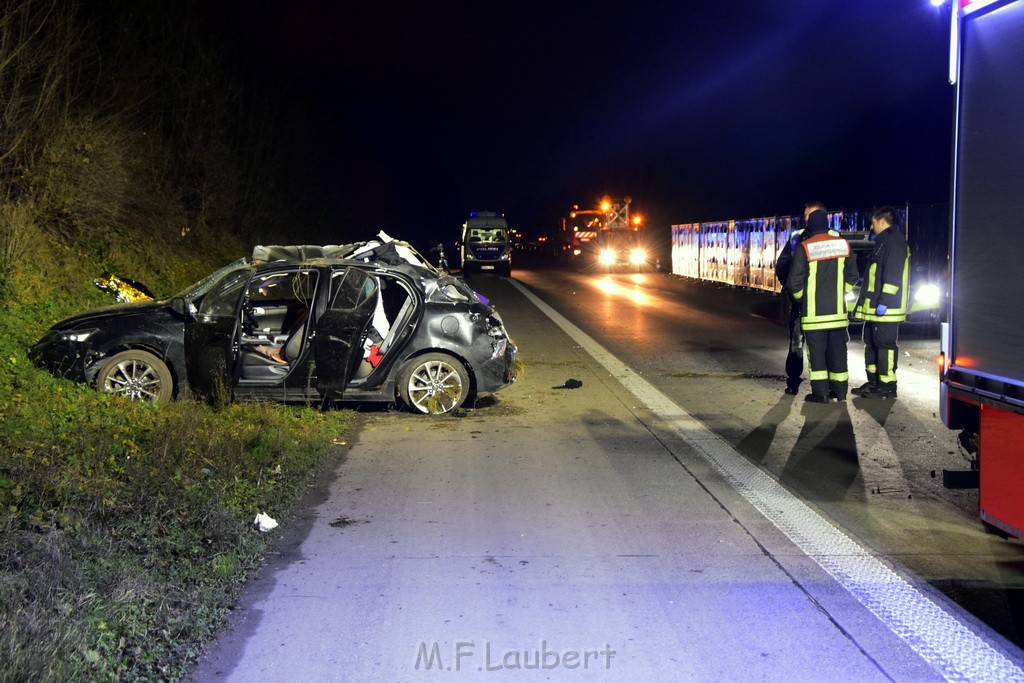 Schwerer VU A 4 Rich Olpe kurz vor AS Koeln Klettenberg P028.JPG - Miklos Laubert